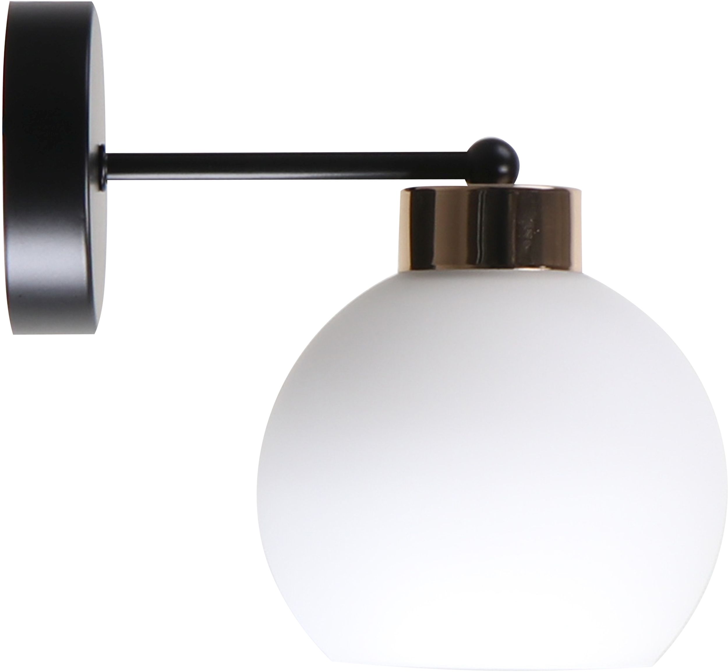 Darmowa Dostawa - Kinkiet 1x40 W biały-czarny-złoty Candellux Amanda 2121052