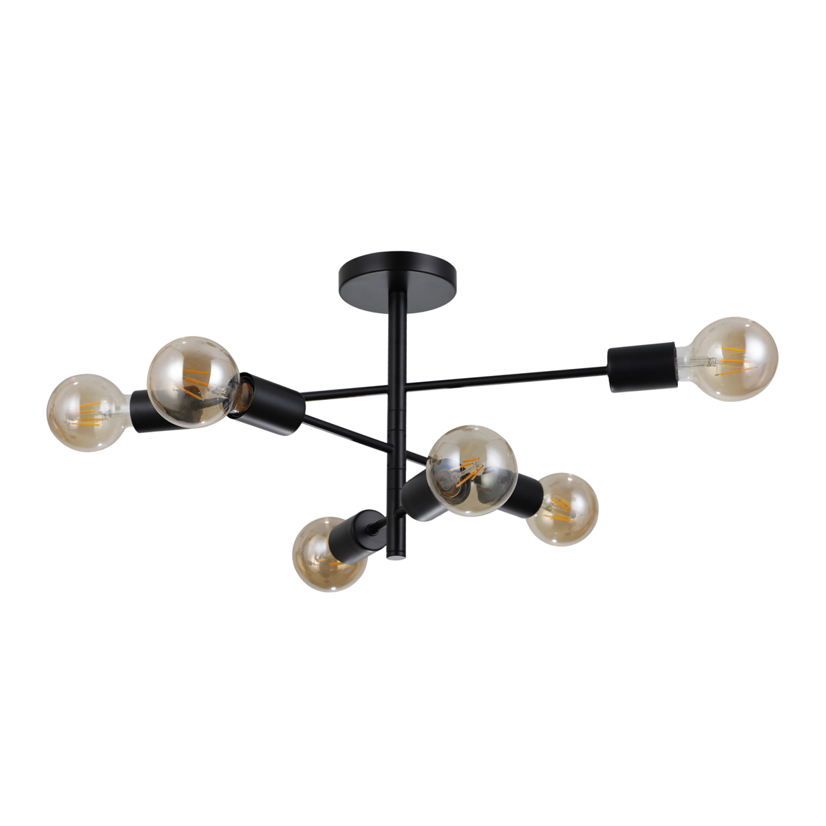Darmowa Dostawa - Lampa wisząca 6x40 W czarna Italux Piansi PND40256BL
