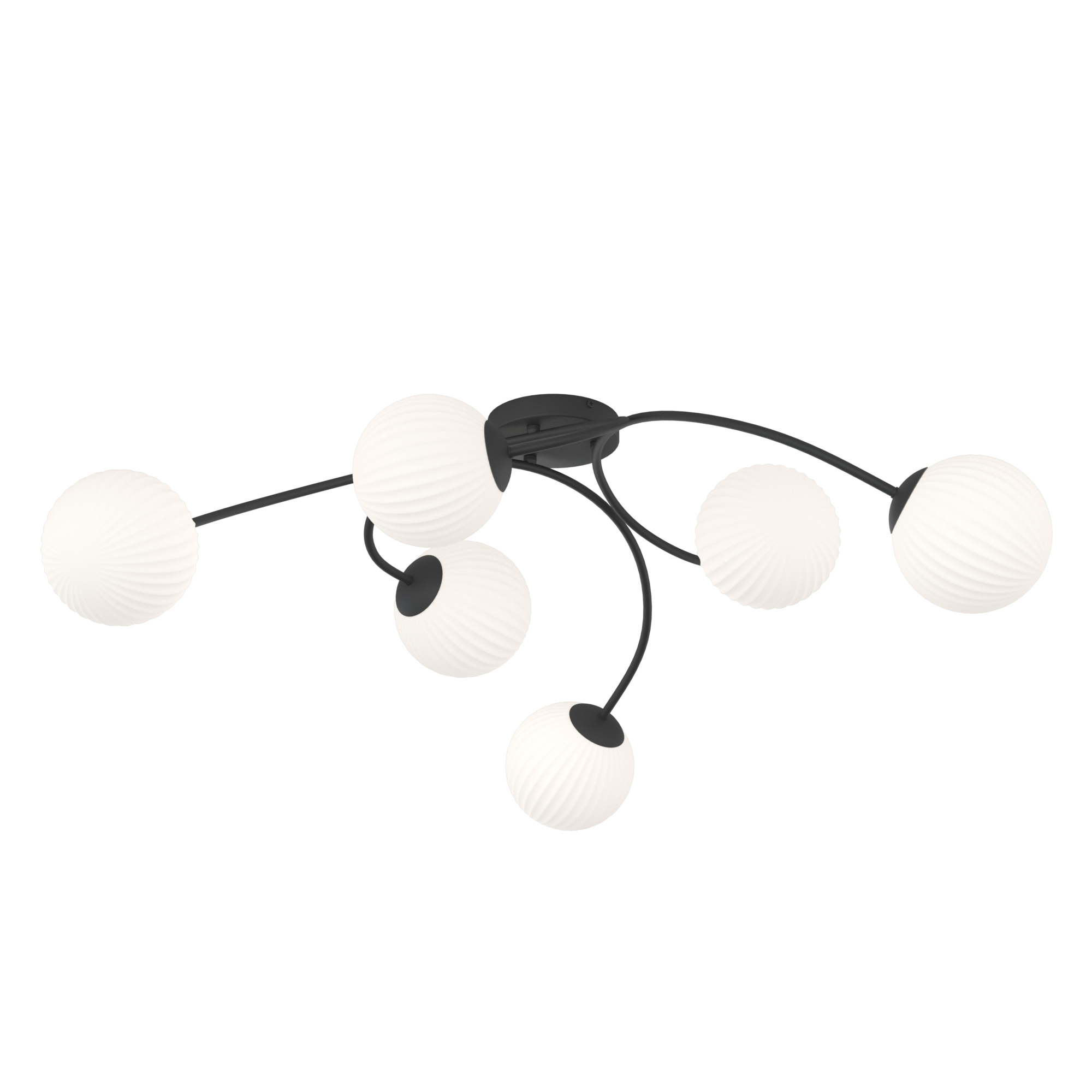 Darmowa Dostawa - Lampa podsufitowa 6x10 W biała-czarna Emibig Vibra 13986