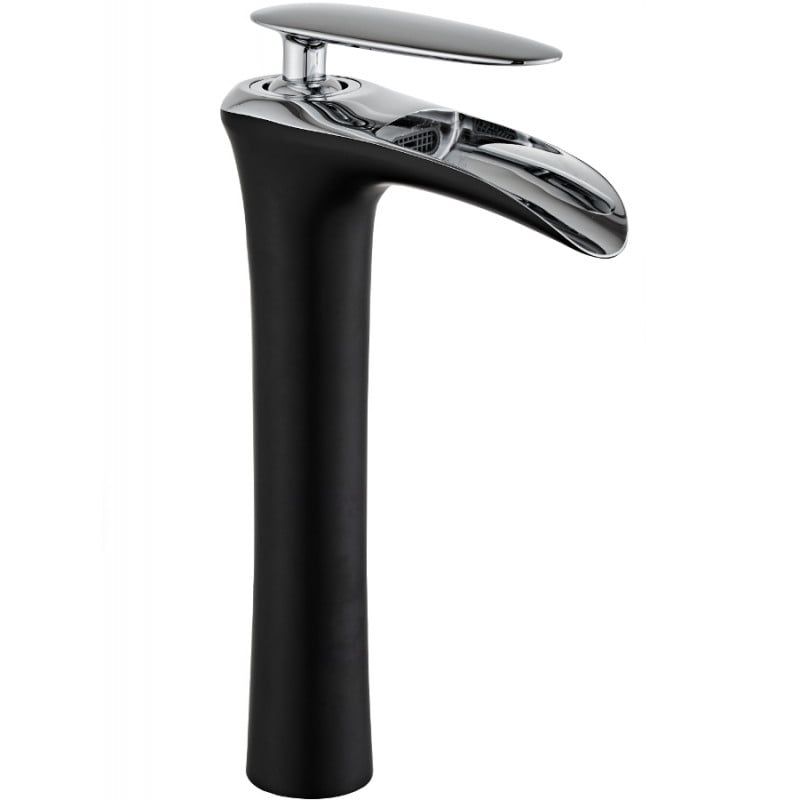 Bateria umywalkowa stojąca Mexen Lyra czarny/chrom 29,5 cm 1 szt.