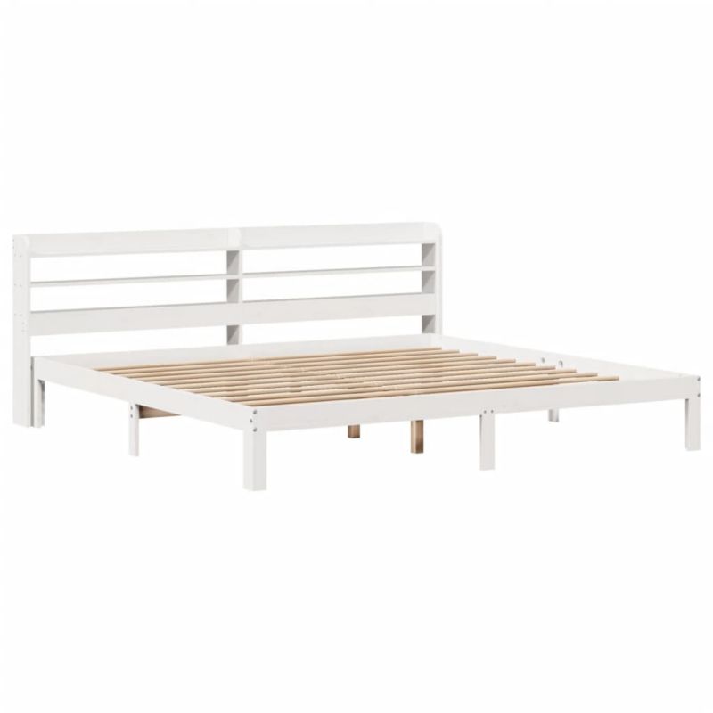 Łóżko drewniane WaszeMeble 200x200 cm biała WM-3306797 1 szt.