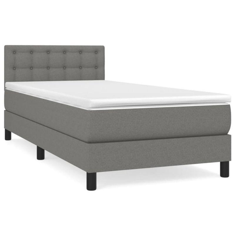 Łóżko kontynentalne WaszeMeble 100x200 cm ciemnoszara WM-3140354 1 szt.