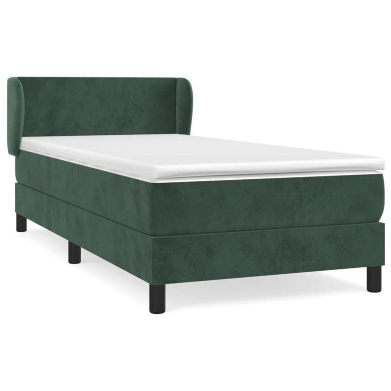 Łóżko kontynentalne WaszeMeble 90x190 cm zielone WM-3127346 1 szt.