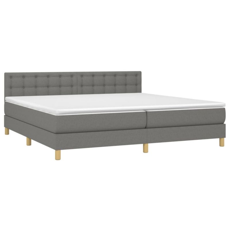 Łóżko kontynentalne WaszeMeble 200x200 cm ciemnoszara WM-3134062 1 szt.