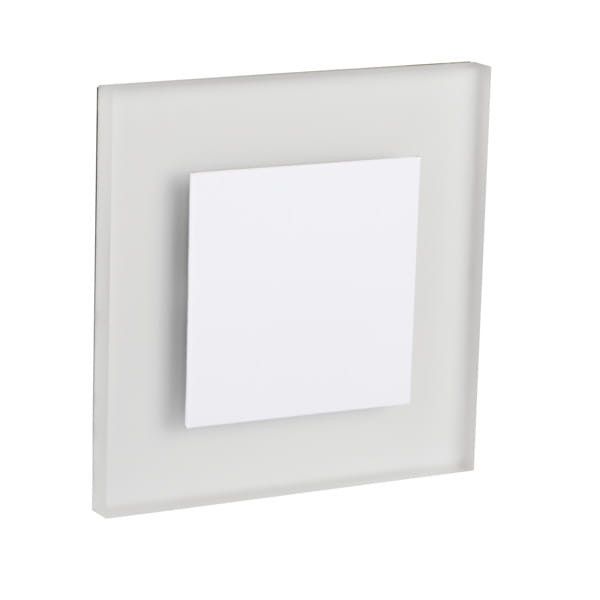 Oprawa oświetleniowa schodowa Kanlux Apus biała LED 0.8W 3000K 13lm IP20 wym: 7,5 x 2,3 cm kwadratowa - 1 szt.