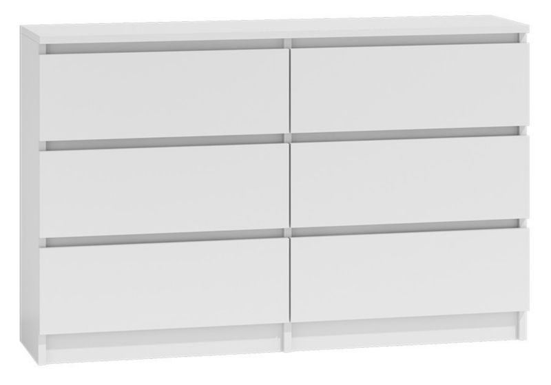 Komoda Topeshop Malwa M6 120 - Biel 30x120x75 cm 1 szt.