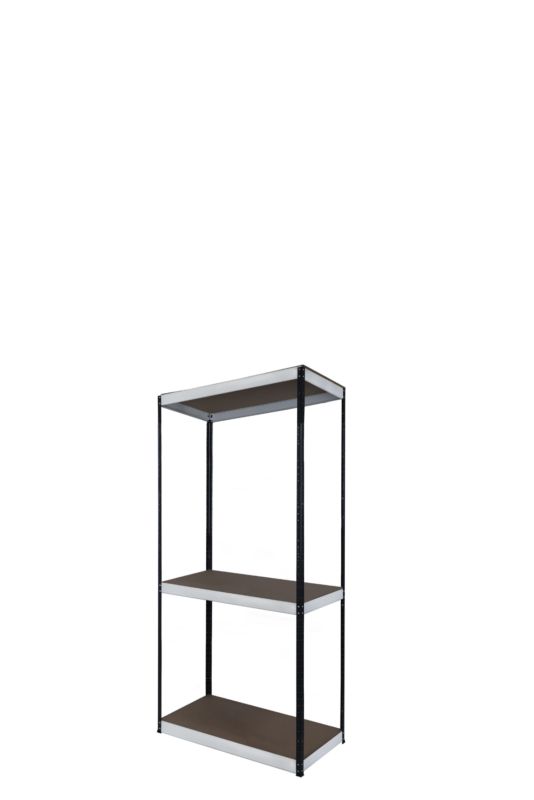 Regał magazynowy garażowy metalowy MODO24 grafitowo-biały helios 106x40x40cm 3 półki po 175 kg 1 szt.