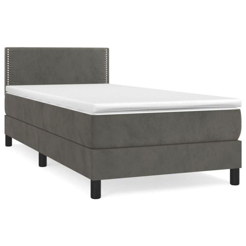 Łóżko kontynentalne WaszeMeble 100x200 cm ciemnoszary WM-3141228 1 szt.