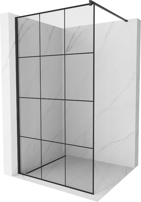 Ścianka prysznicowa Mexen Kioto czarny wzór 110x200 cm 800-110-101-70-77 1 szt.