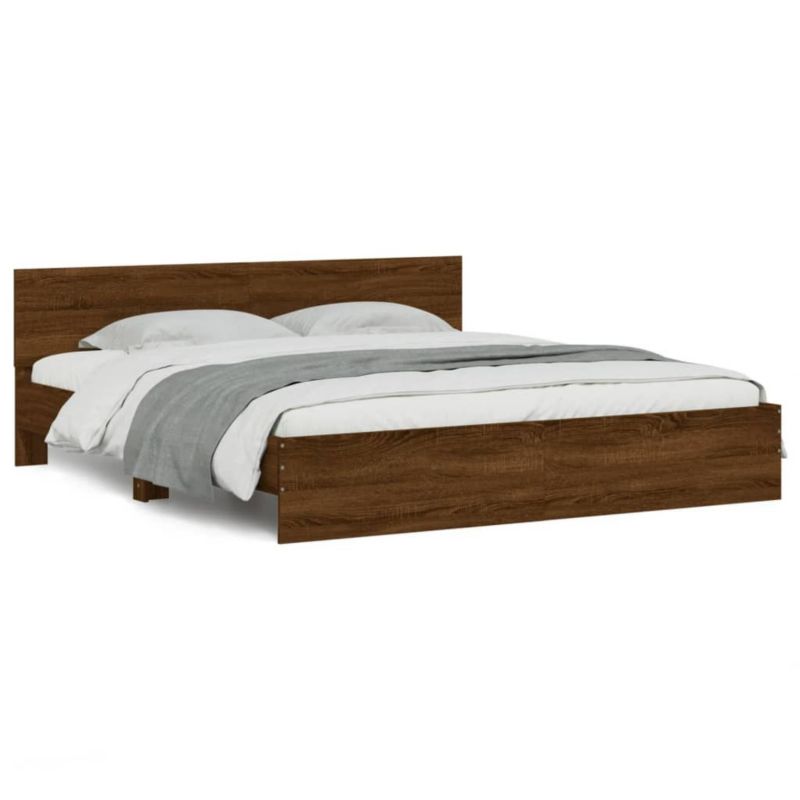 Łóżko drewniane WaszeMeble 200x200 cm brązowy WM-3207461 1 szt.