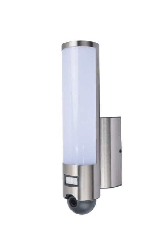 Kinkiet zewnętrzny z czujnikiem Lutec Elara srebrno-biały LED 17.5W 2600K-6000K 1300lm IP44 wym: 33,4 x 7,6 x 14 cm - 1 szt.