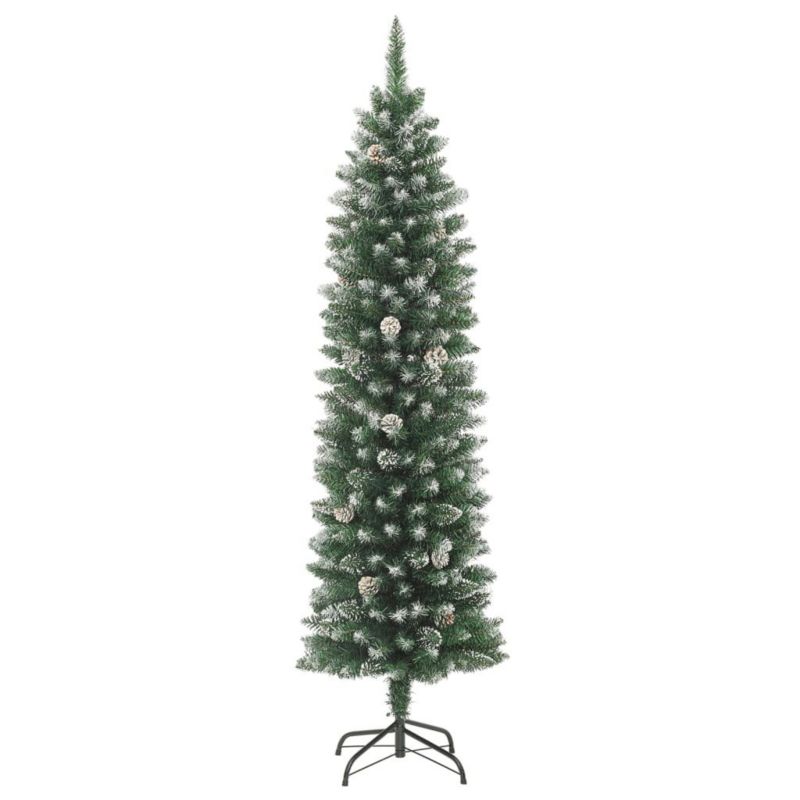 Choinka sztuczna VidaXL wąska ze stojakiem 210 cm zielony 1 szt.