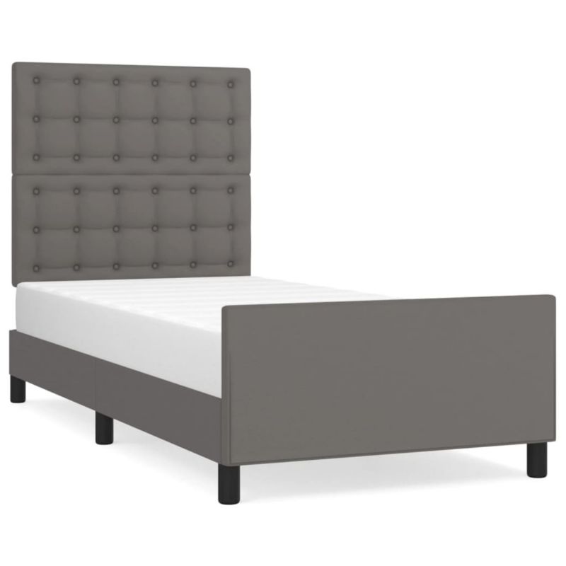 Łóżko tapicerowane WaszeMeble 100x200 cm szara WM-3125559 1 szt.