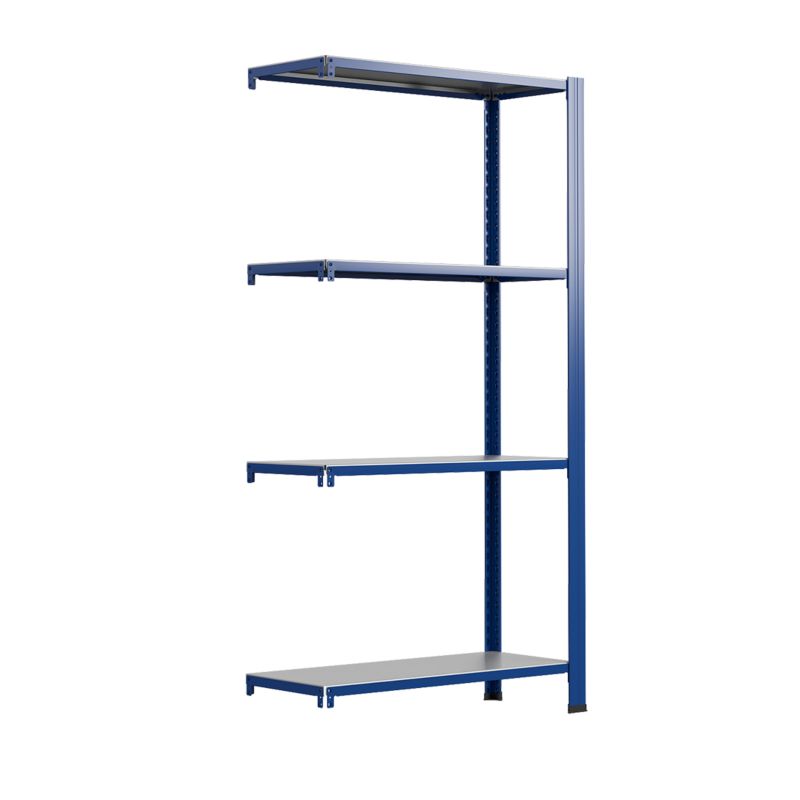 Dodatkowy moduł AR Shelving do wtykowego regału metalowego z profilem T z 4 półkami 250x80x40 cm 250 kg 1 szt