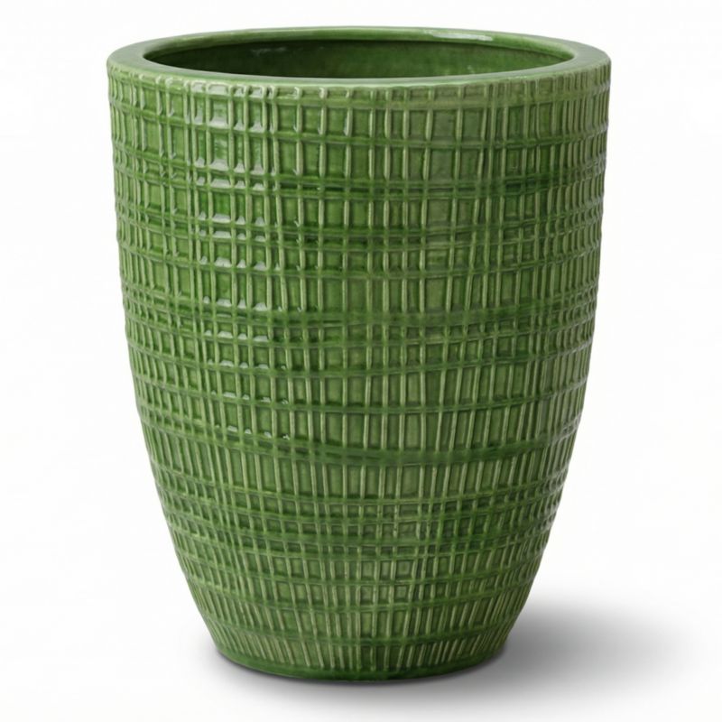Doniczka ceramiczna Provencelia VERNE szkliwiona mrozoodporna 41 x 55 cm Jabłkowa zieleń 1szt