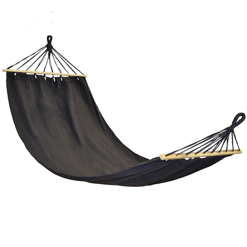Hamak Saska Garden ogrodowy 1 osobowy 200X100cm z drążkiem antracyt 1szt