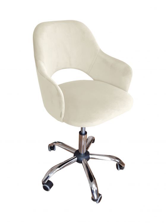 Fotel IZMA VELVET ecru ATOS 1 szt.