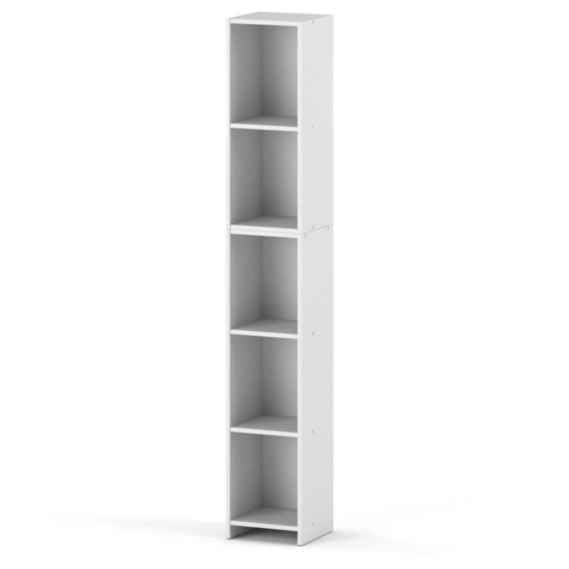 Regał Na Książki Stiv-Meble 5 Półek 30Cm Biały Mat 30X30X189 Cm 1Szt.