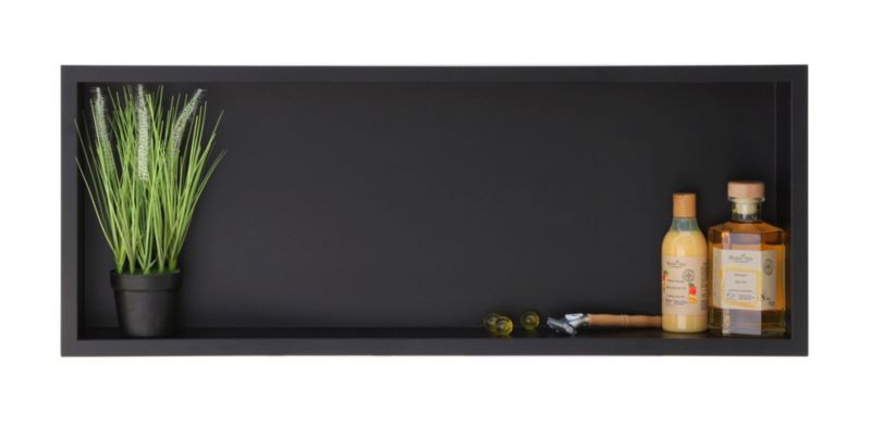 Półka wnękowa Balneo Wall-Box One Black czarna metalowa 90x30x10 cm 1 szt.