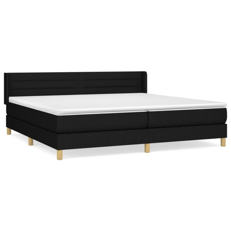 Łóżko z materacem WaszeMeble 200x200 cm czarny WM-3130379 1 szt.