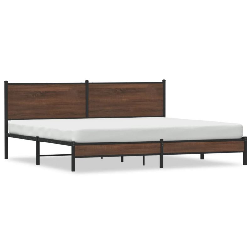 Łóżko metalowe WaszeMeble 193x203 cm brązowy WM-3301407 1 szt.