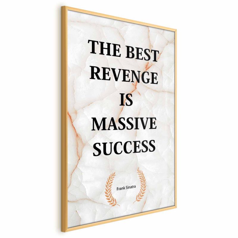 Plakat Artgeist Best Revenge 60x90 cm z ramą złotą 1 szt