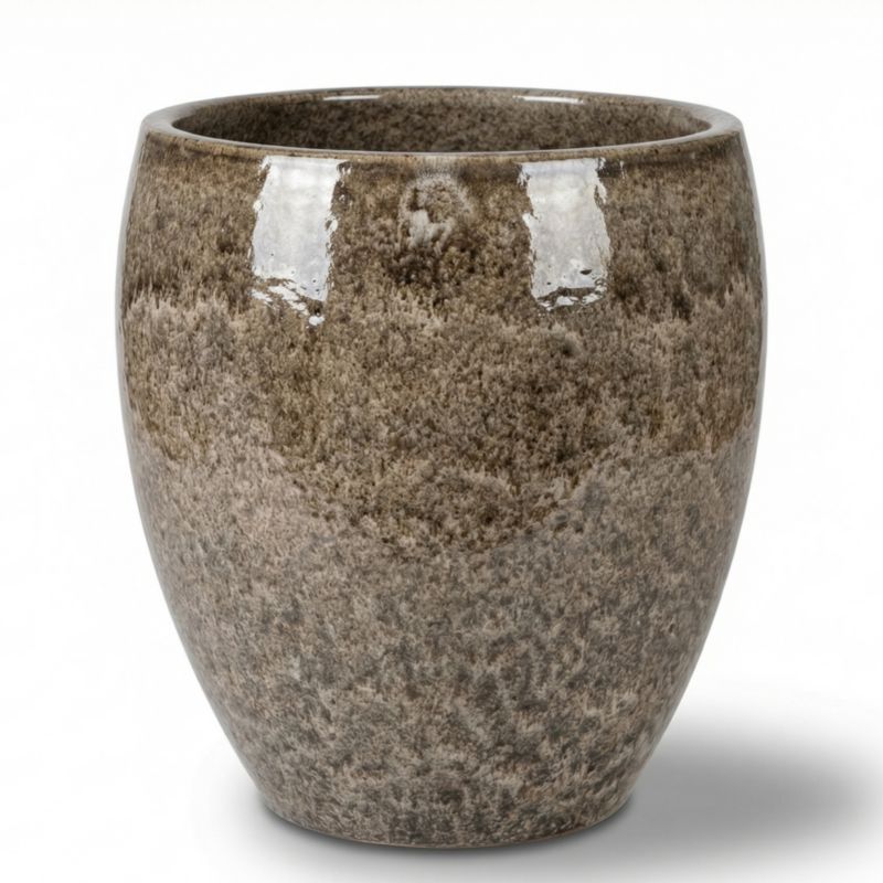 Doniczka ceramiczna Provencelia LAFONTAINE szkliwiona mrozoodporna 28 x 32 cm Biały tygrys 1szt