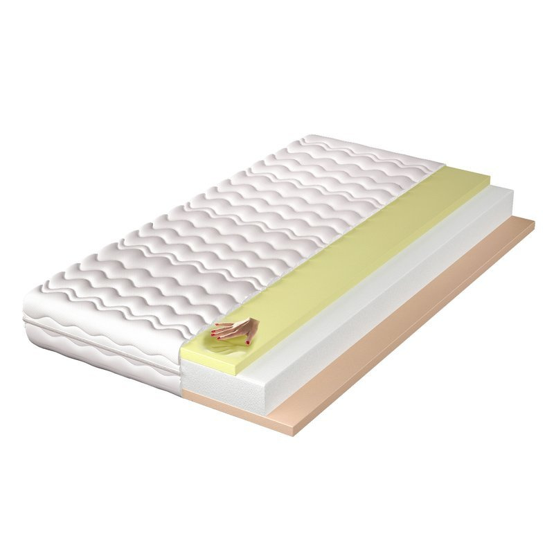 Materac piankowy 120x200 visco + pianka wysokoelastyczna HR DEIMOS