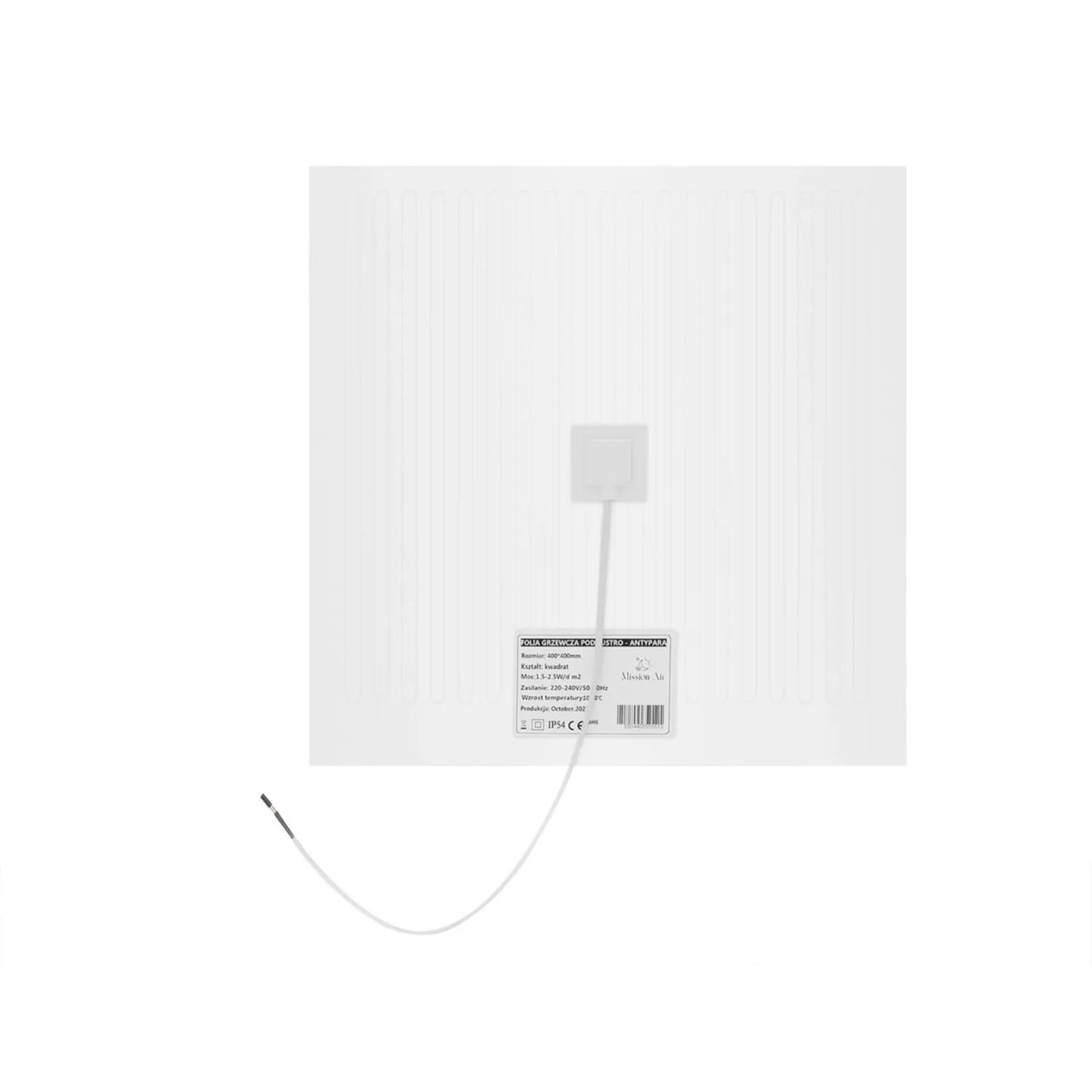 Mission Air Mata grzewcza pod lustro 40x40cm