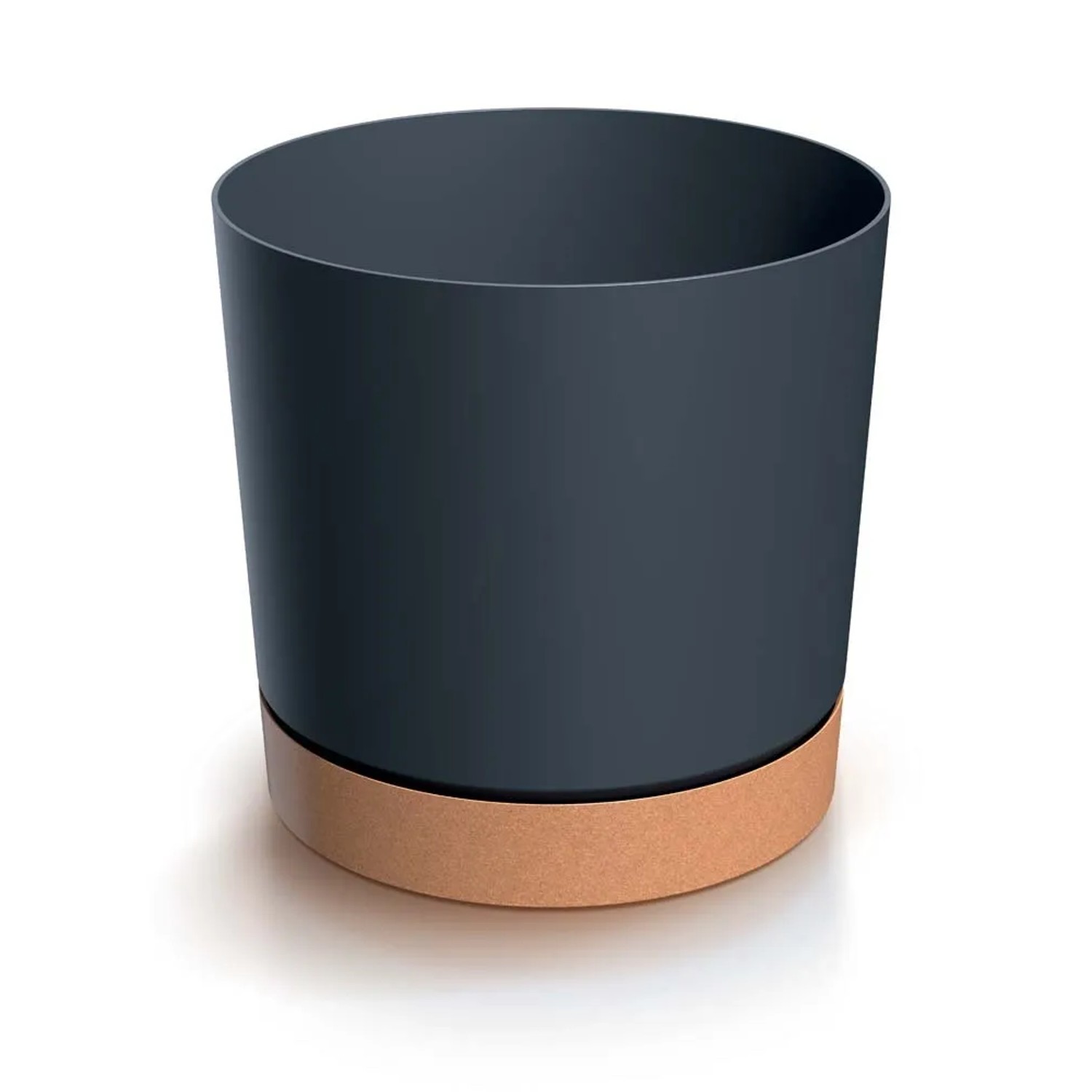 Prosperplast Doniczka Tubo P antracytowa/brązowa - 13 cm