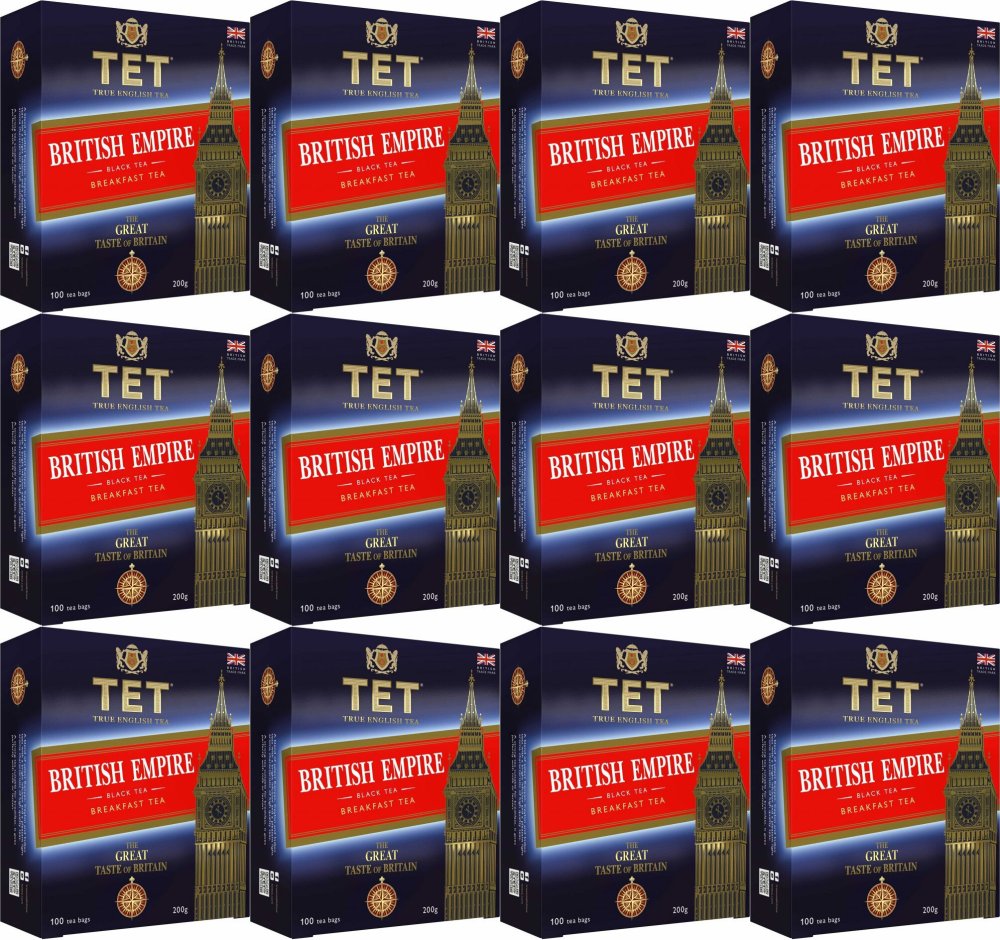 12x Herbata czarna w torebkach Tet The British Empire, 100 x 2g