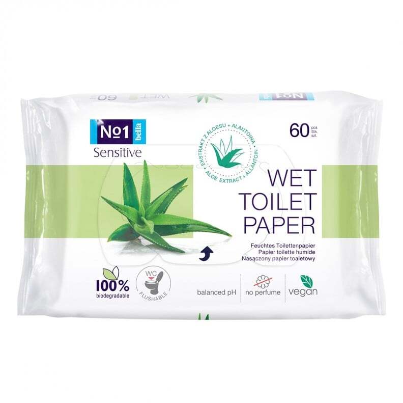 Papier nawilżany Bella No1 Sensitive, 60 sztuk