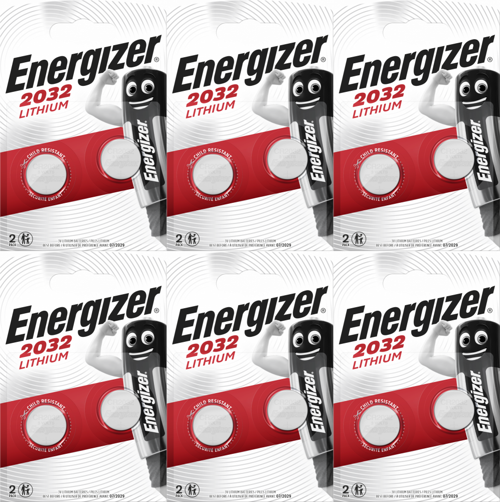 6x Bateria specjalistyczna Energizer, 3V, CR2032, 2 sztuki