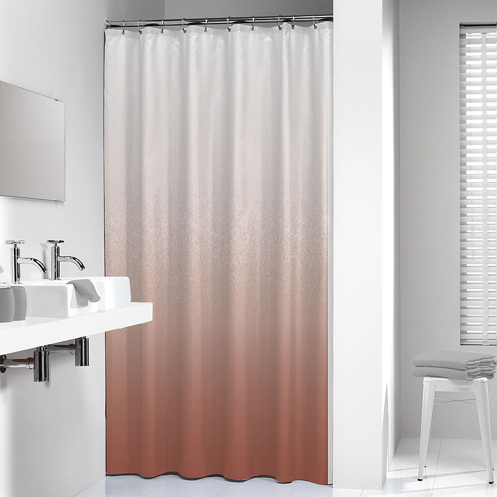 Sealskin Blend zasłona prysznicowa 180x200 cm poliester ciemny różowy/biały 800136