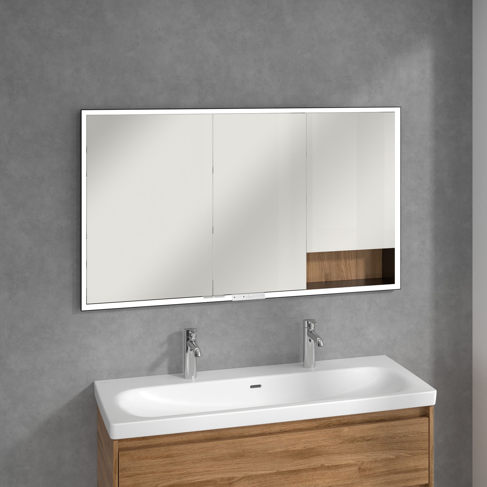 Villeroy & Boch My View+ szafka 130x16,8x75 cm z lustrem Oak Kansas B48213RH