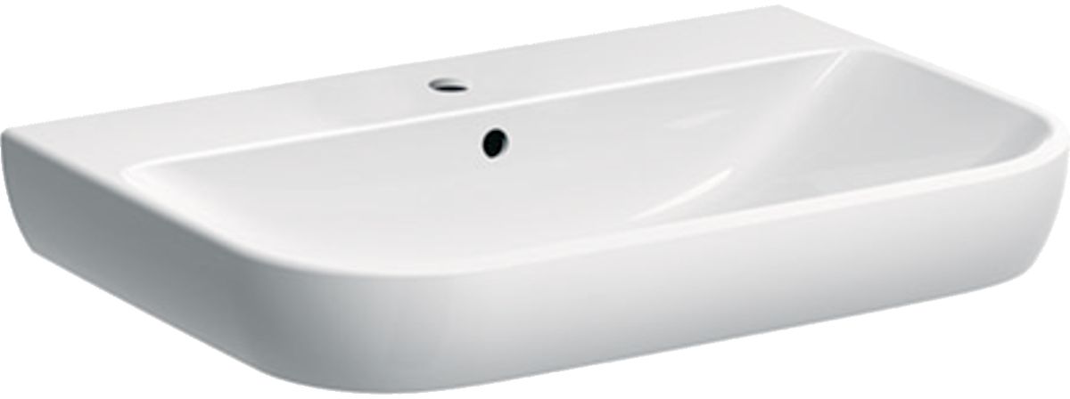 Geberit Smyle umywalka 70x48 cm ścienna prostokątna KeraTect biała 500.248.01.8