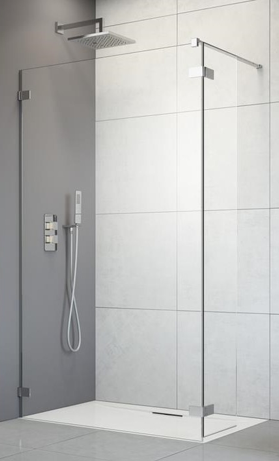 Radaway Arta Walk-In ścianka prysznicowa 40 cm boczna lewa chrom/szkło przezroczyste 386010-03-01L