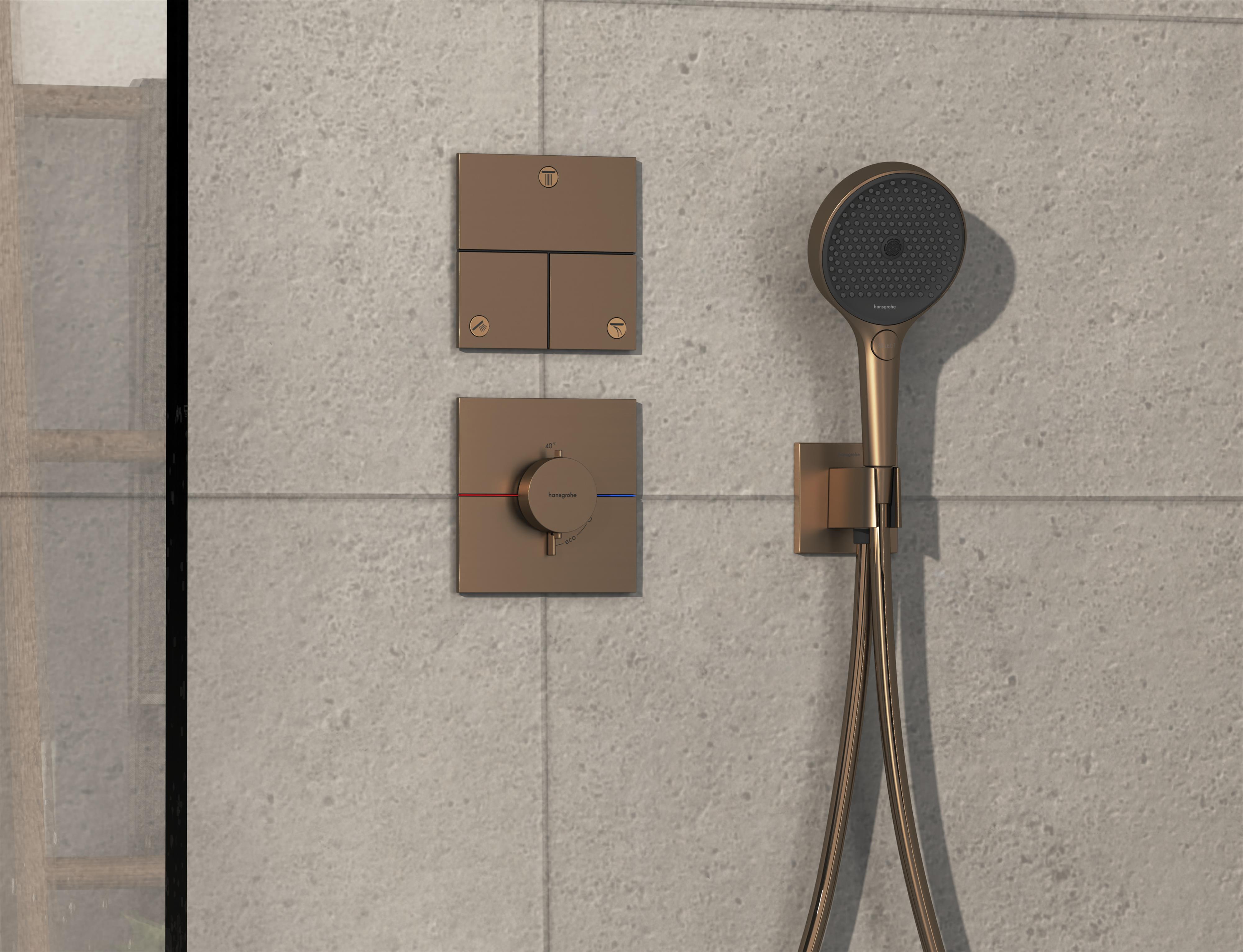 Hansgrohe ShowerSelect Comfort E zawór podtynkowy odcinający brąz szczotkowany 15573140 - Wysyłka w 24h