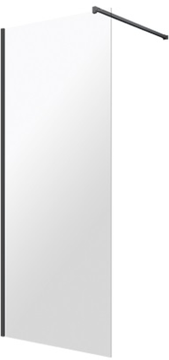 Omnires Marina Walk-In ścianka prysznicowa 90 cm czarny mat/szkło przezroczyste DNR90XBLTR - Wysyłka w 24h