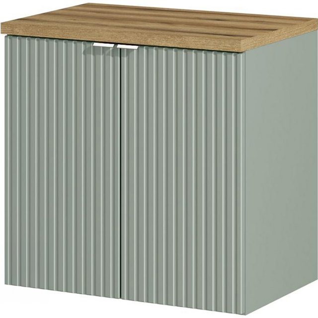 COMAD Szafka podumywalkowa z drzwiami LINE REED GREEN z blatem WOTAN