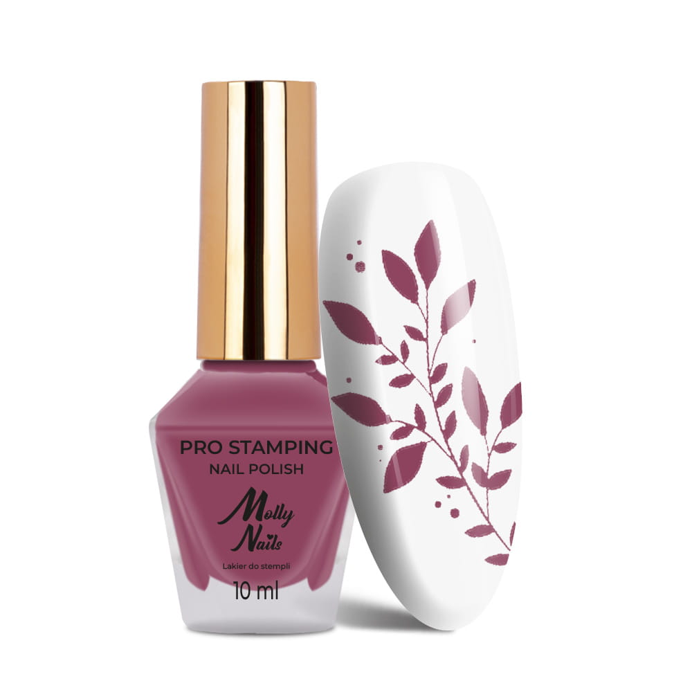 Lakier do stempli i stampingu Molly Nails PRO Stamping Dusty Pink Berry Nr 18 10ml