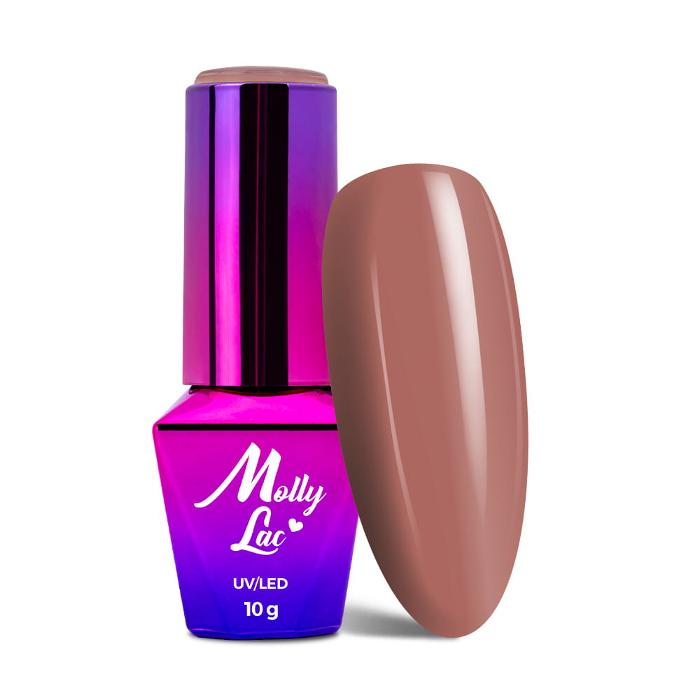 Lakier hybrydowy LED/UV Gel Polish MollyLac Delicate Woman Nr 60 My Morning Hot Cacao 10 g