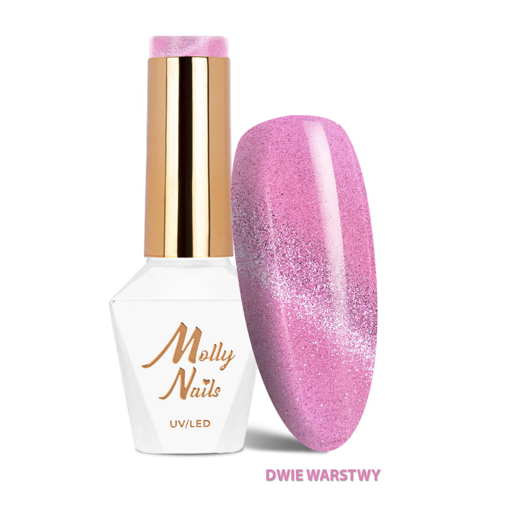 Lakier hybrydowy LED/UV Gel Polish Cat Eye Crystal Water Nr 264 Blush Molly Nails HEMA/Di-HEMA Free 8g