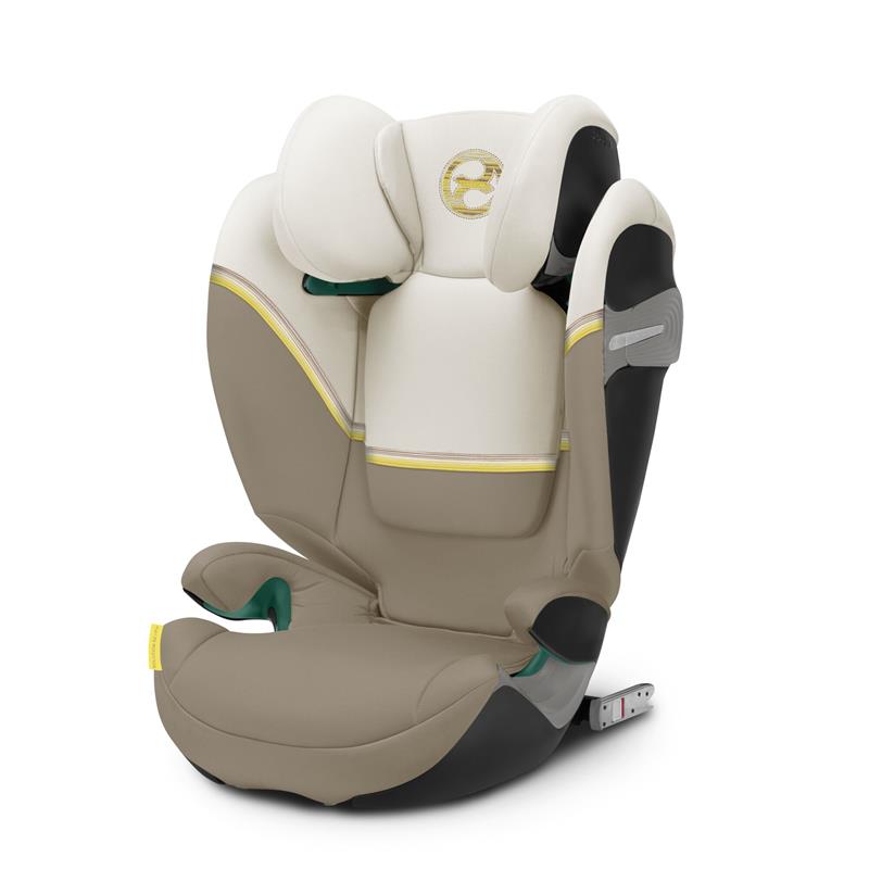 Cybex, Solution S2 i-Fix - fotelik samochodowy dla dzieci o wzroście od 100 do 150 cm, od około 15 do 50 kg-Seashell Beige