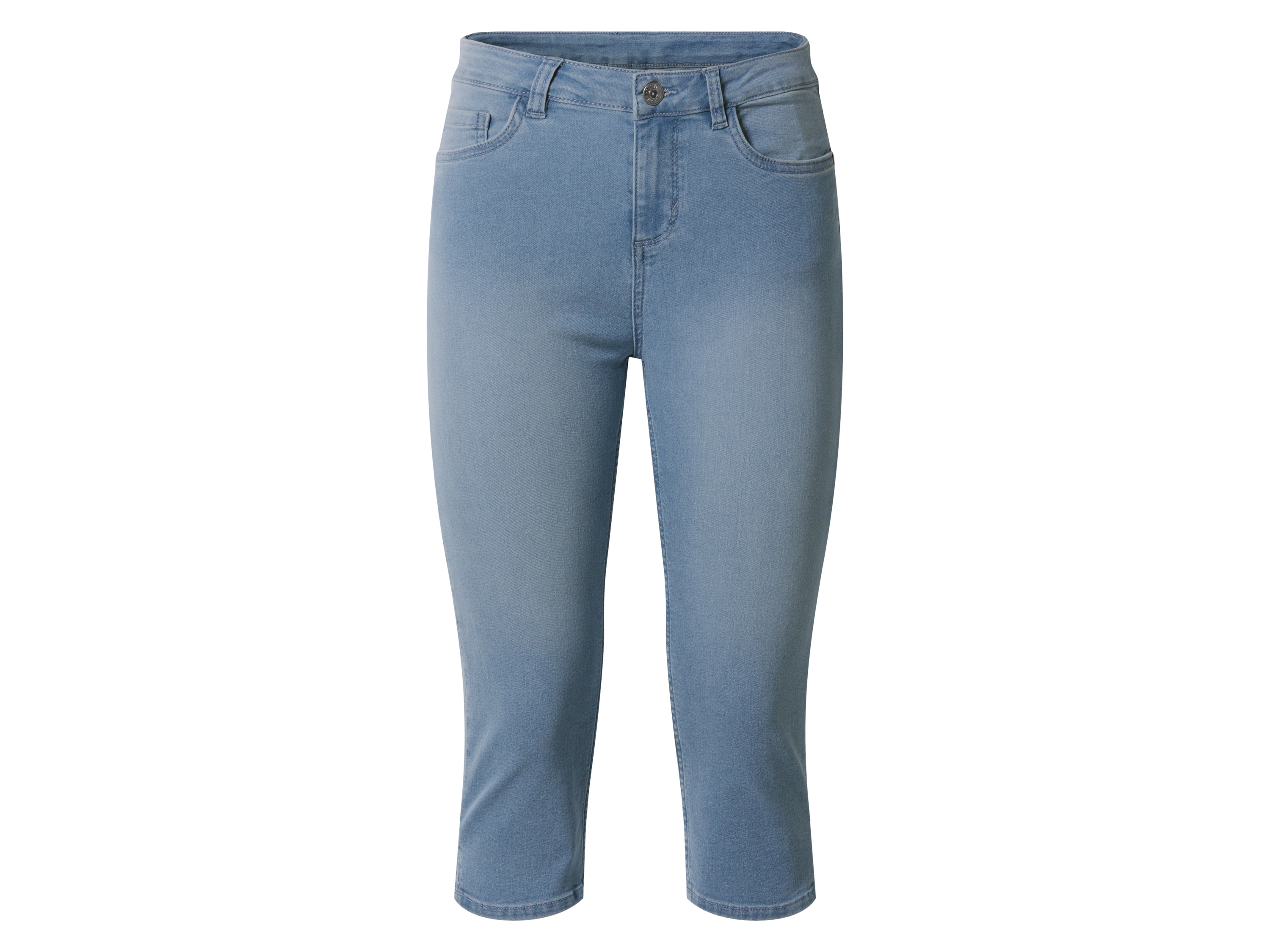 esmara Jeansy capri slim fit damskie Jasnoniebieski, 40