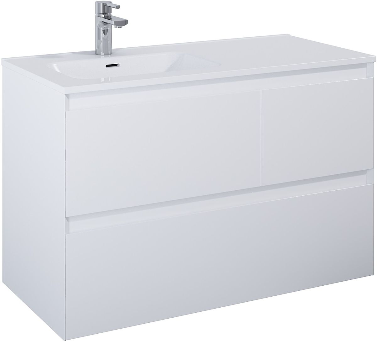 Darmowa Dostawa - Szafka 100x45.8x63.5 cm podumywalkowa wisząca biała Elita Split RE011006155290