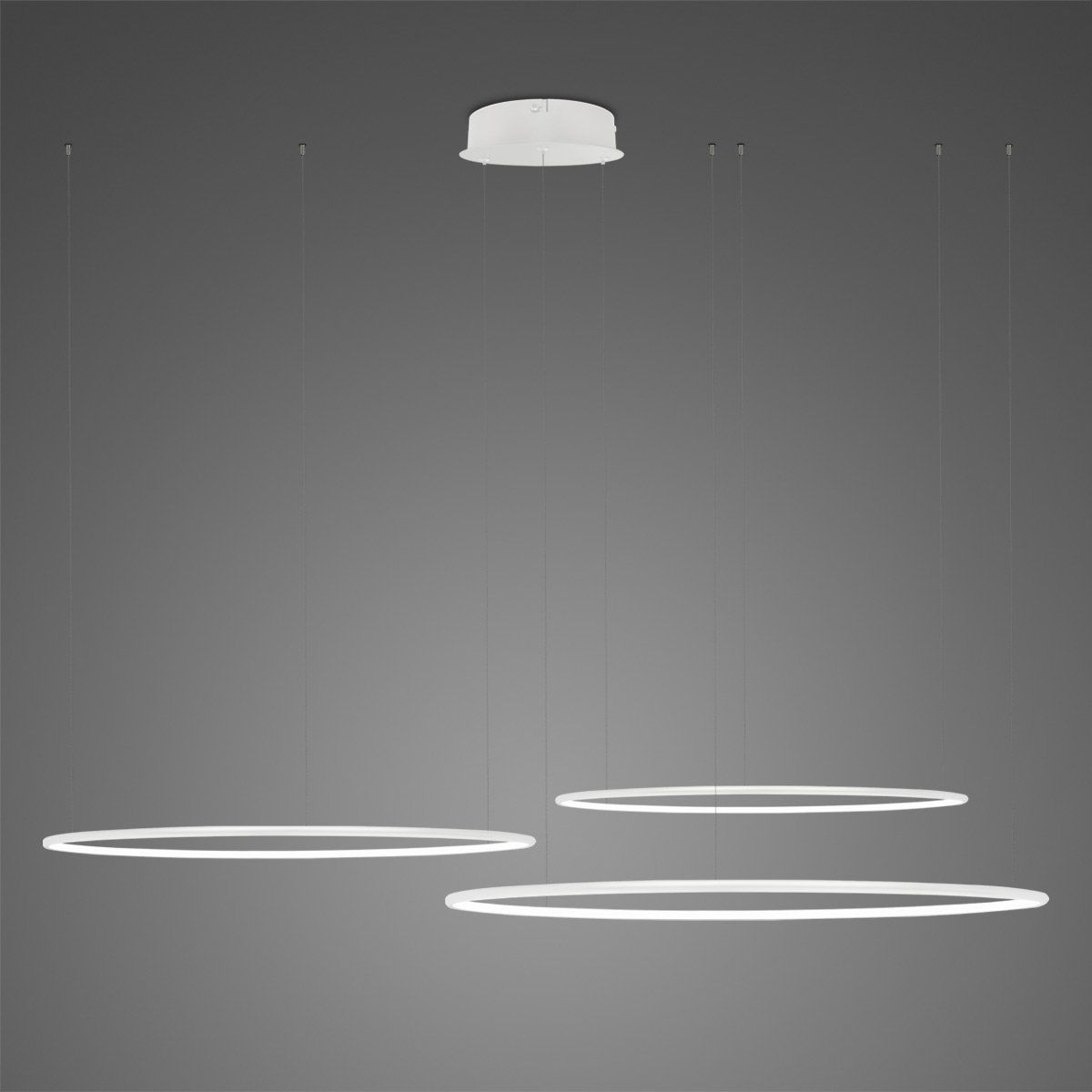 Darmowa Dostawa - Lampa wisząca 3x68 W biała Altavola Design Ledowe Okręgi LA075CO380in4kwhitedimm