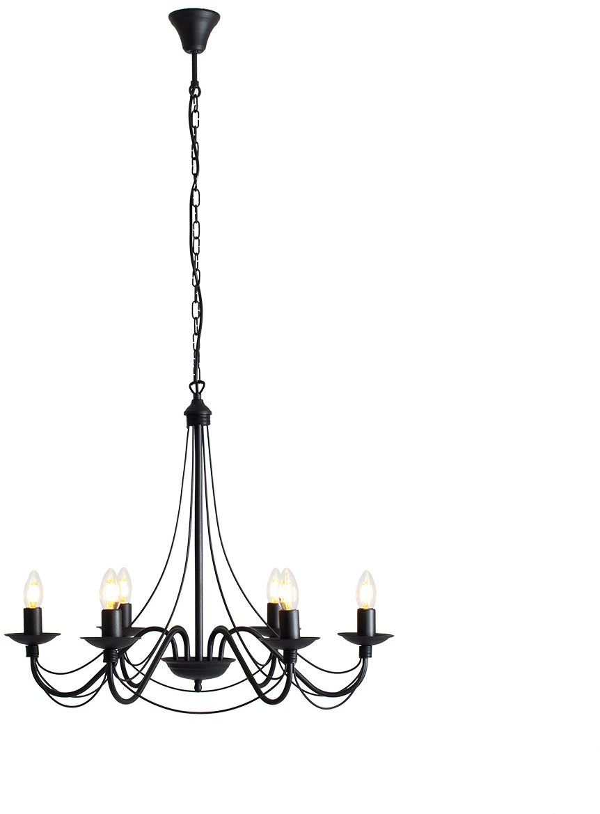 Darmowa Dostawa - Lampa wisząca 6x10 W czarna Aldex Róża 397K1