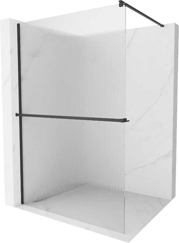 Ścianka prysznicowa Mexen Kioto+ czarna 80x200 cm 800-080-121-70-09 1 szt.
