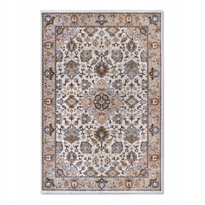 Dywan Villeroy&Boch tradycyjny do salonu 160x225cm,klasyczny brązowo kremowy z frędzlami 1 szt.